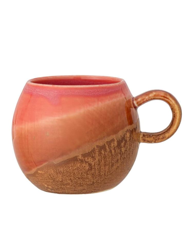 Becher PAULA Orange Braun mit Henkel