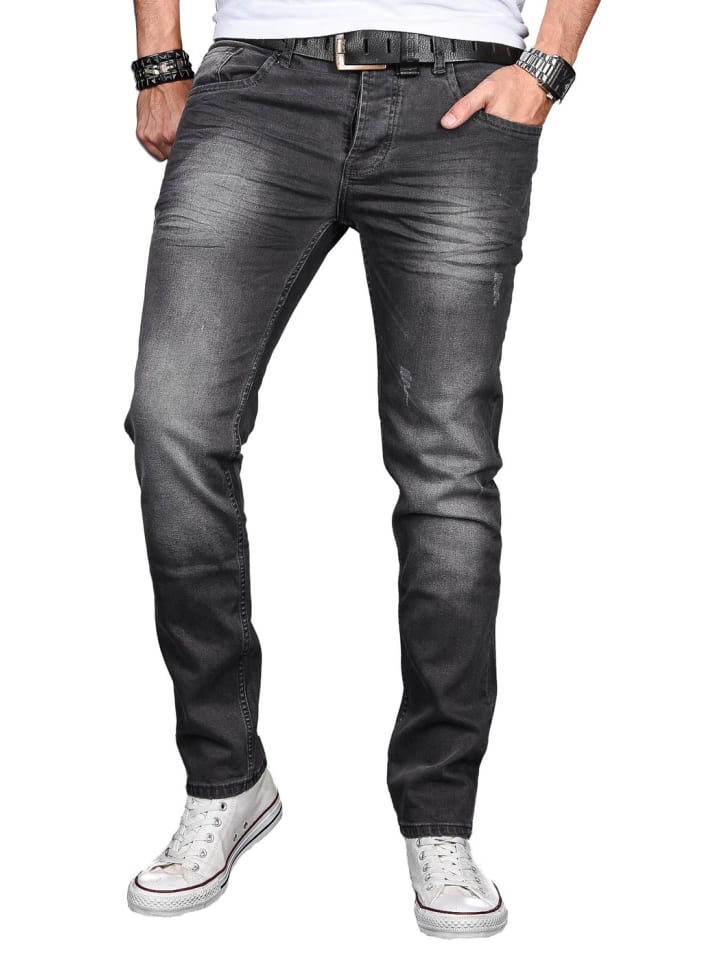 Jeans Salvarini-Basic-Multi2 in Dunkelgrau