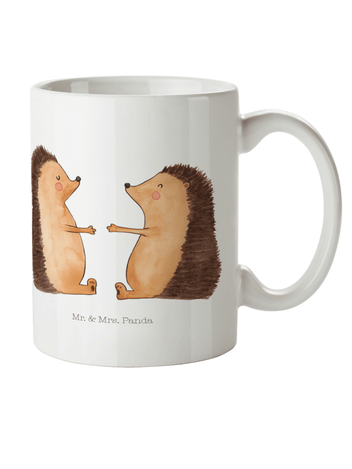 Mehrwegbecher Igel Liebe ohne Spruch in Weiß