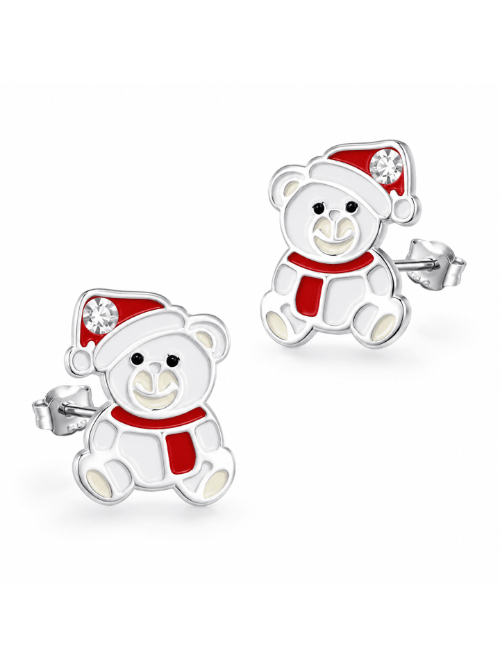 Silber-Ohrringe 925 Nikolaus 0,7 cm x 0,8 cm