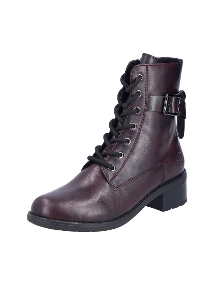 Schnürstiefeletten in Rot