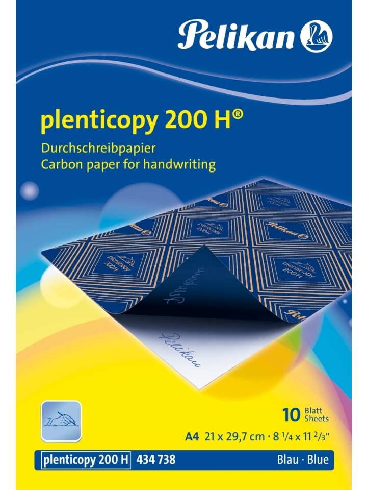 Durchschreibpapier Plenticopy 200H A4 10 Blatt blau