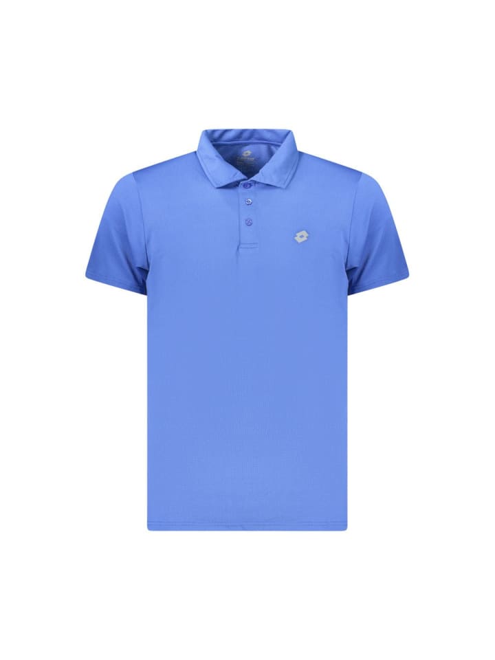 Blau Polyester Herren Polo Hemd