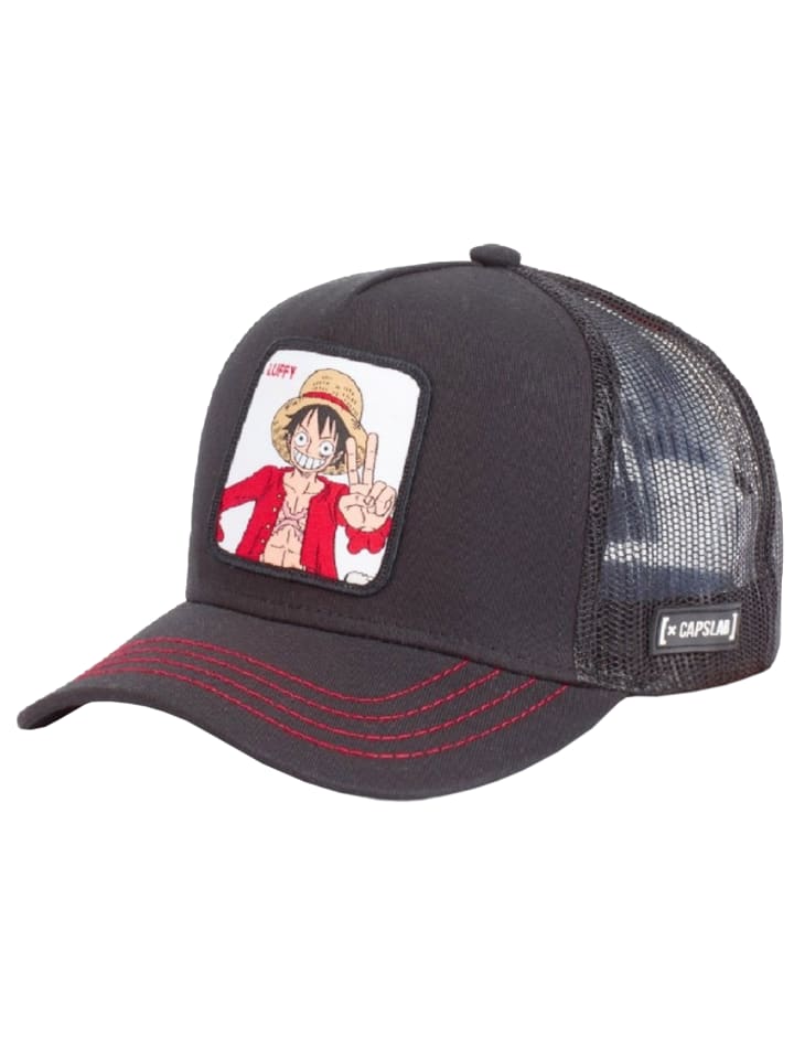 Capslab One Piece Trucker Cap in Schwarz