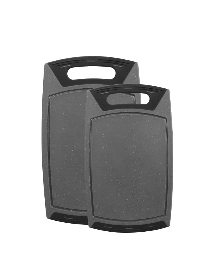 Schneidebrett 36x22 und 42x25 cm Set 2-teilig in Schwarz