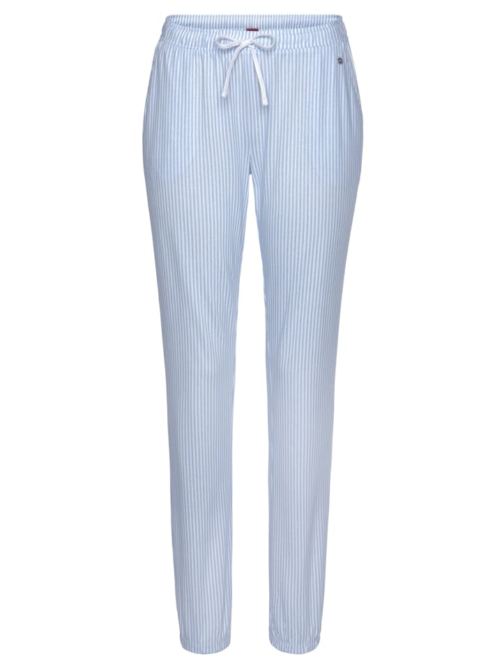 Pyjamahose in himmelblau-gestreift