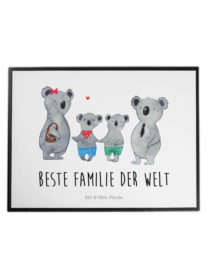 Schreibtischunterlage Koala Familie zwei mit Sp... in Weiß