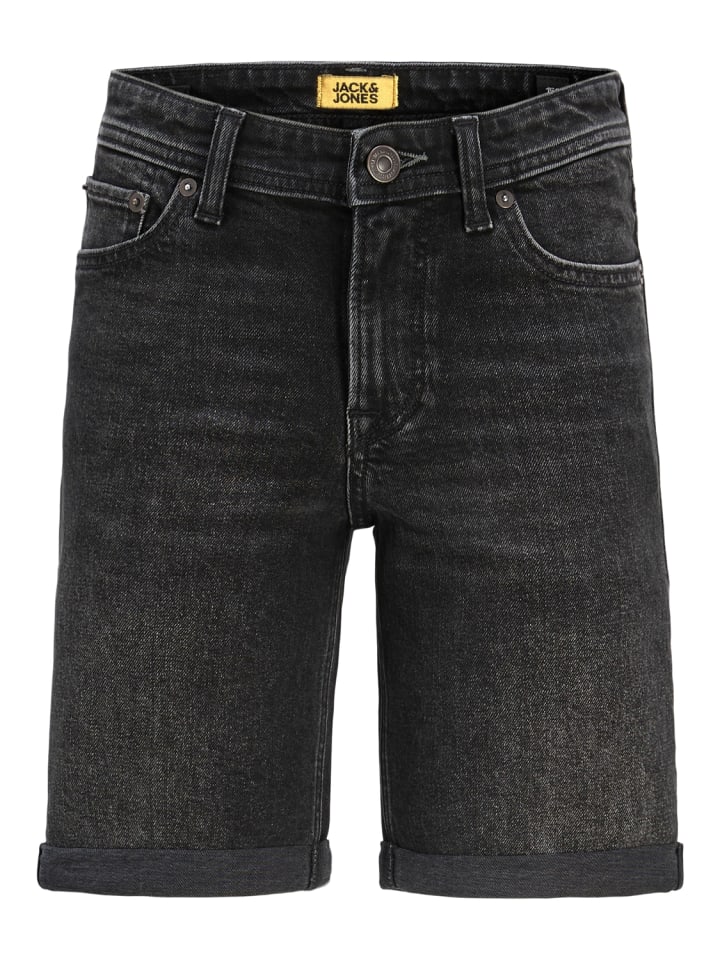 Jeans-Shorts 5-Pocket Regular Fit Jjirick in black denim