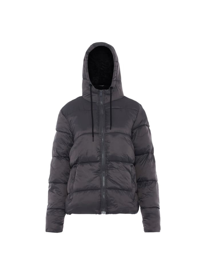 Women Wattierte Winterjacke in Dunkelgrau