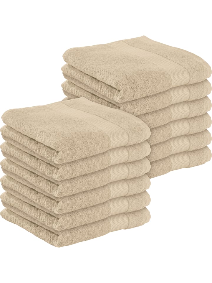 Handtuch 12er-Pack Sindelfingen in cappuccino