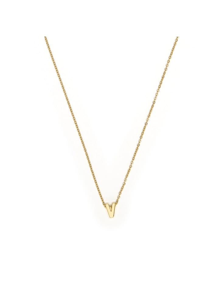 necklace with 18-K yellow gold finish - Alphabet