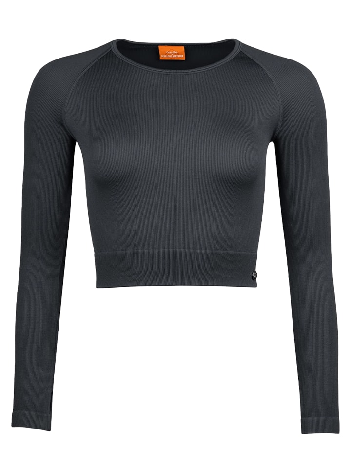 Crop-Top NUR DIE x KILIAN KERNER Crop Top in Ripp-Optik in grey