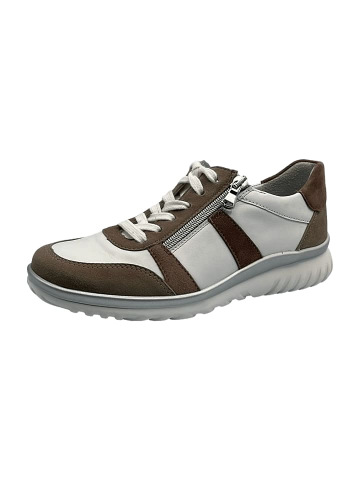 Komfort Schnürschuhe in Beige