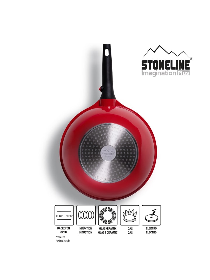 Stoneline Imagination PLUS Wok 30 cm, mit abnehmbarem Griff in Rot günstig  kaufen | limango