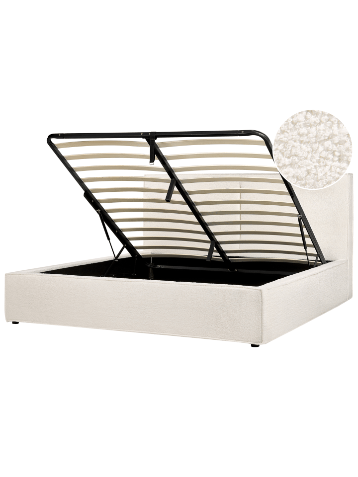 2-tlg Doppelbett MOISSAC in Weiß/Schwarz