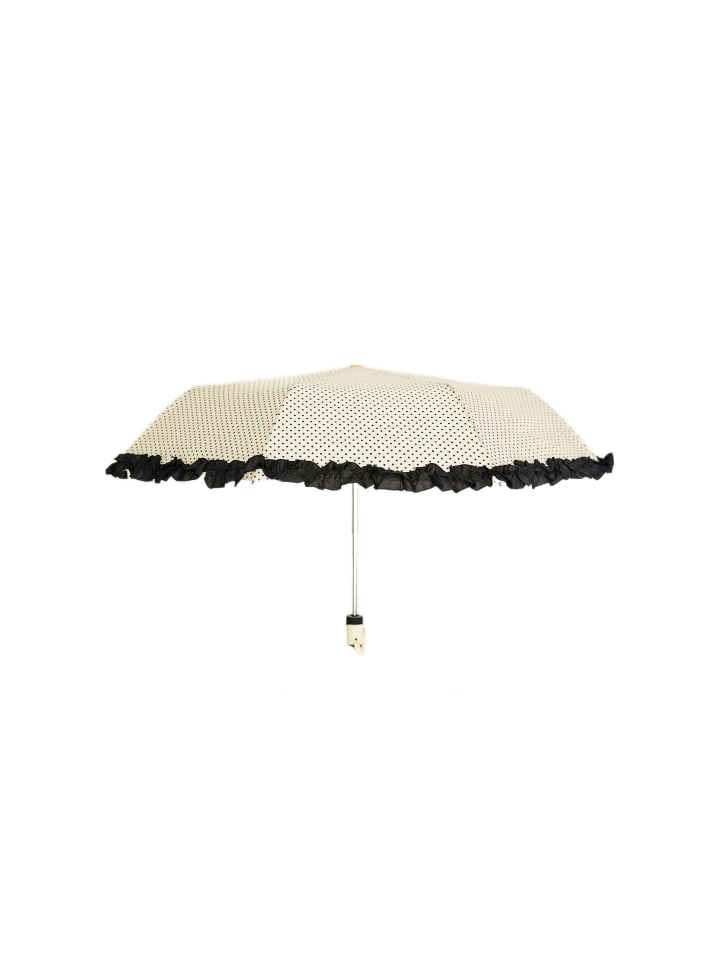 Eleganter Teleskop-Taschenschirm mit Schutzhülle Stilvoll & Praktisch in Beige