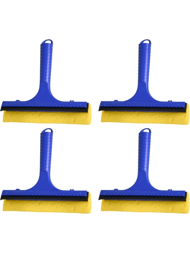 Novaliv 4X Scheibenabzieher Auto 20 cm Blau Kunststoff mit Abziehlippe in blau