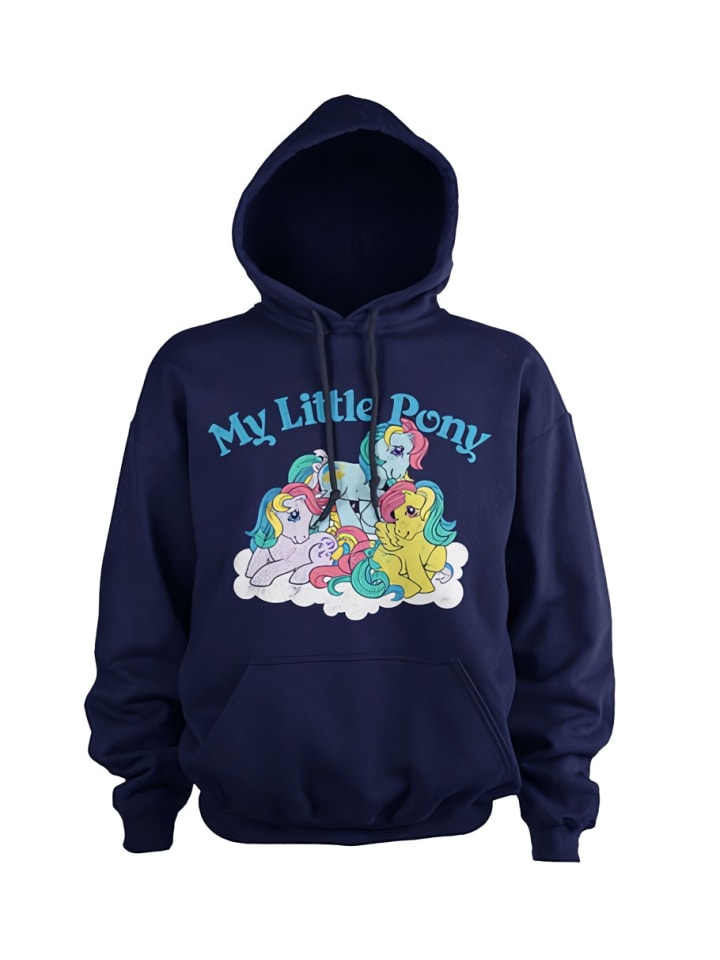 Hoodie "Washed Hoodie" in Blau