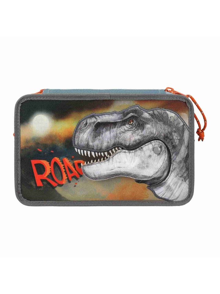 3-Fach Federtasche Roar Dino World in Bunt 20 x 13 cm