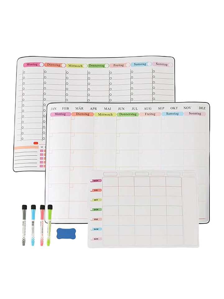 3-teiliges Whiteboard-Set in Weiß