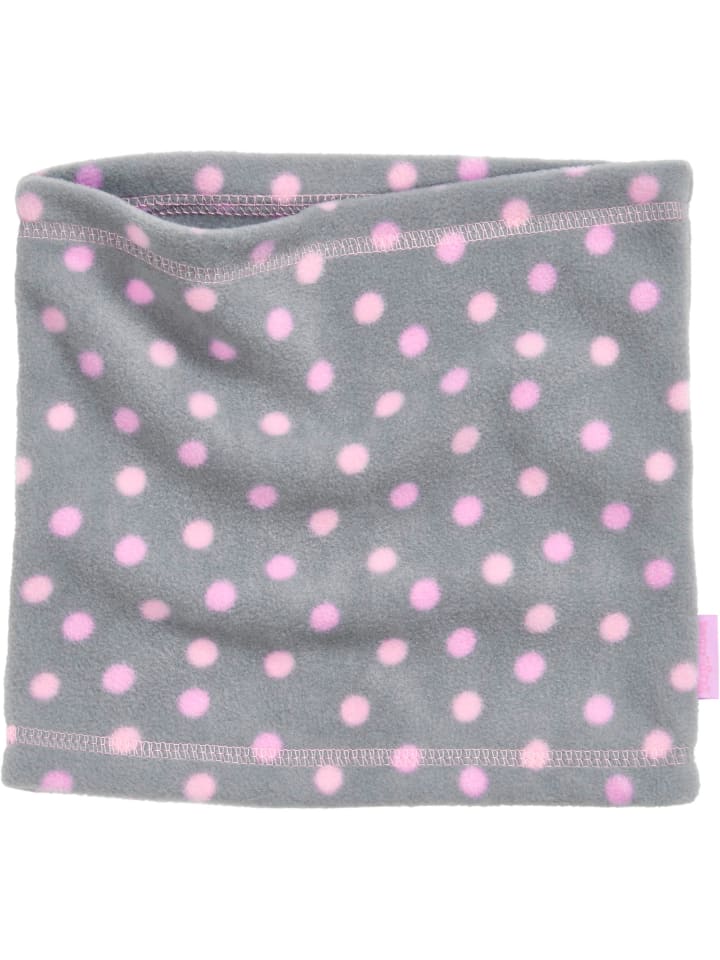 Fleece-Schlauchschal Punkte in Grau