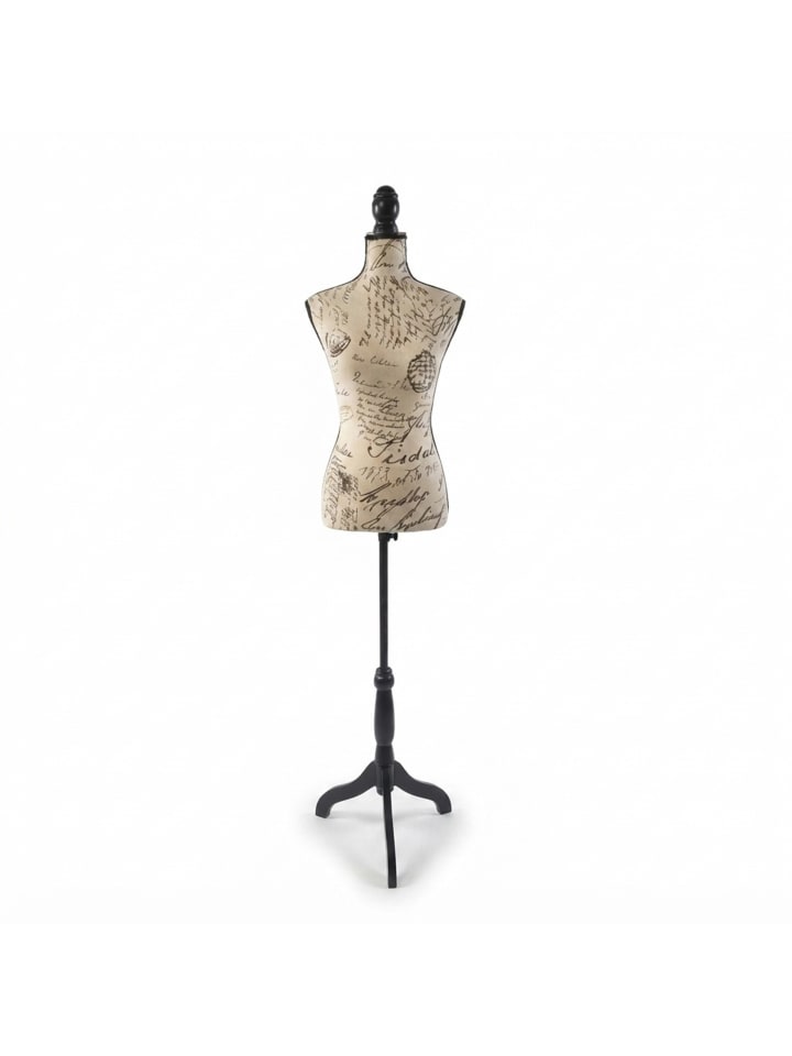 Schneiderpuppe "Brief" in Beige/ Schwarz