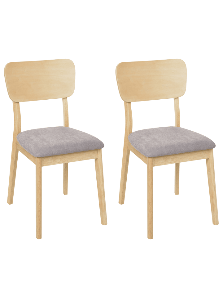 2er-Set Esszimmerstuhl MINIER in Braun/Grau
