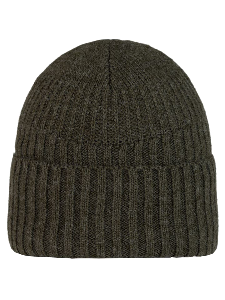 Buff Renso Knitted Fleece Hat Beanie in Grün