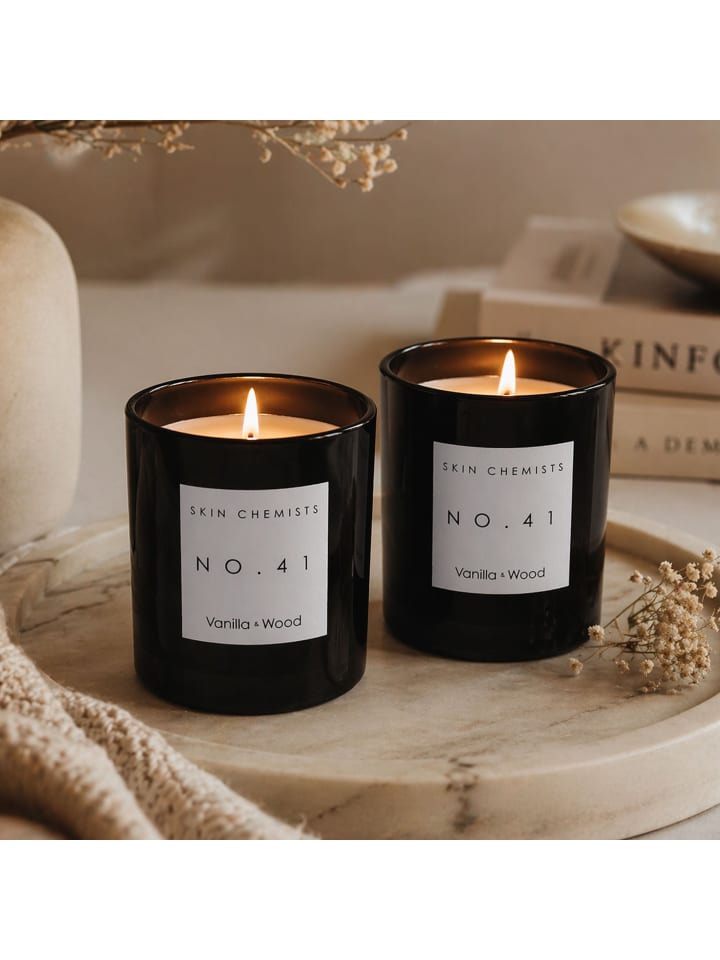 Vanille & Holz Kerzenset – Nr. 41
