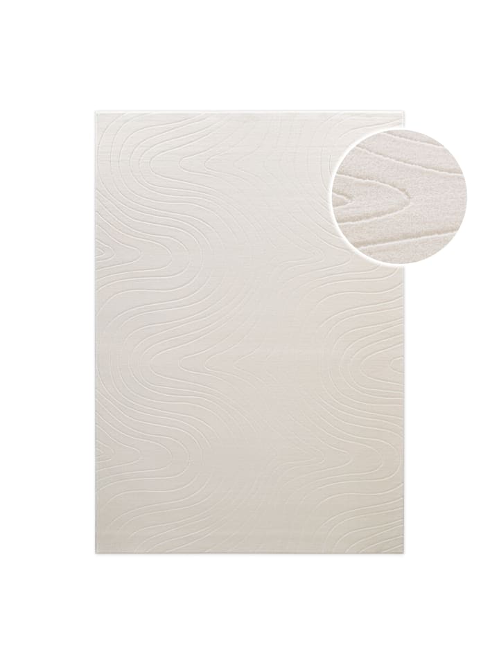 Teppich Nuuk Flow in creme weiß
