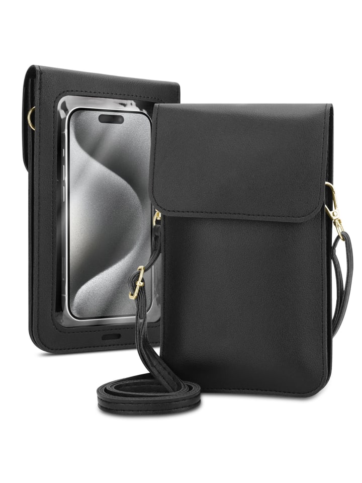 Handytasche für Apple iPhone 7 PLUS / 7S PLUS Hülle Umhängetasche in Schwarz