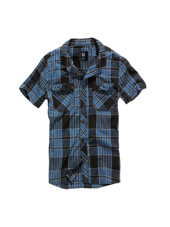 Short Sleeve Shirt in indigo checked