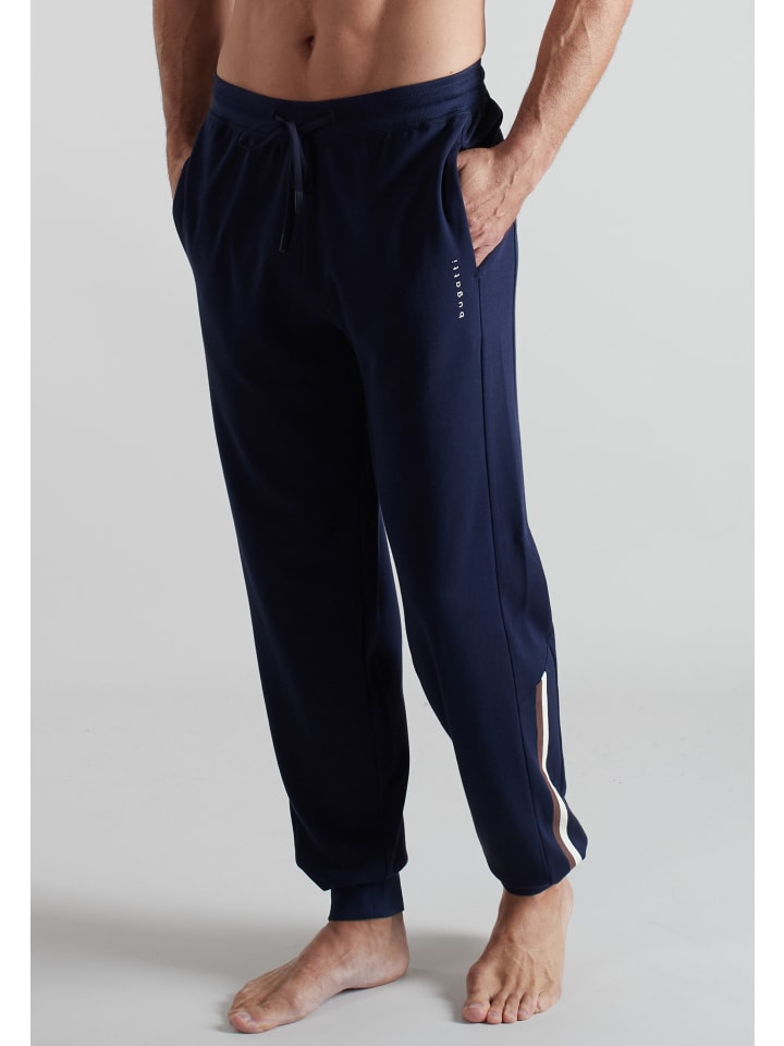 Lange-Hose Messina in blau-dunkel-uni