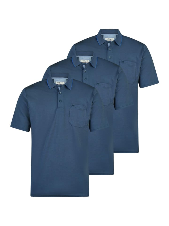 Poloshirt Basic in Dunkelblau