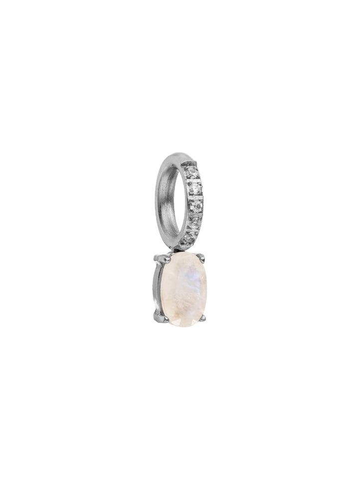 Charm Geburtsstein Juni Mondstein Silber