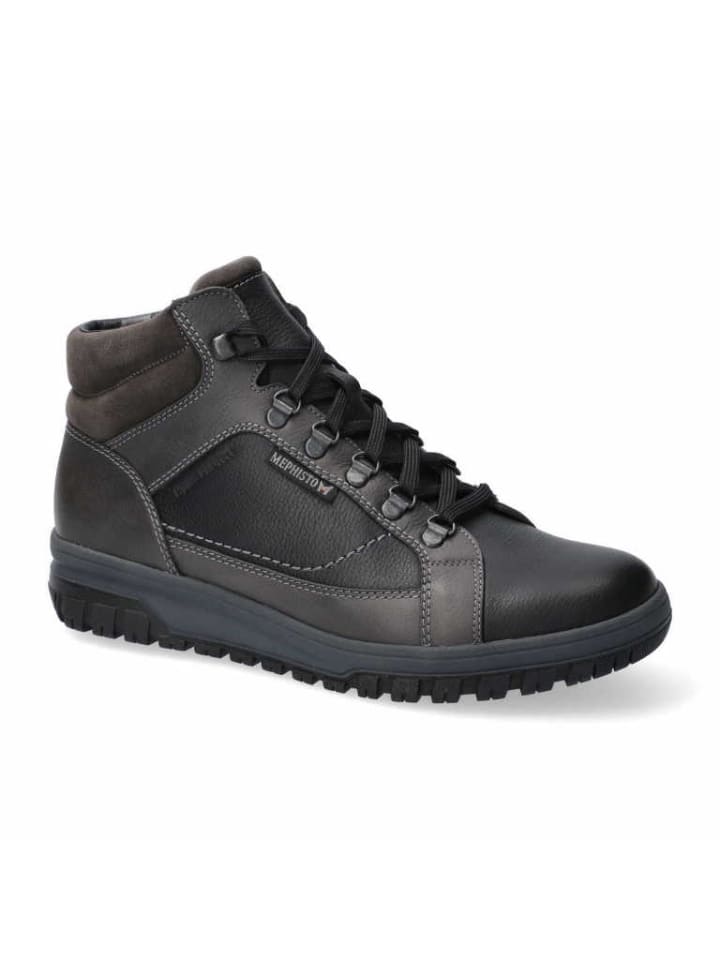 Schnürstiefelette in schwarz