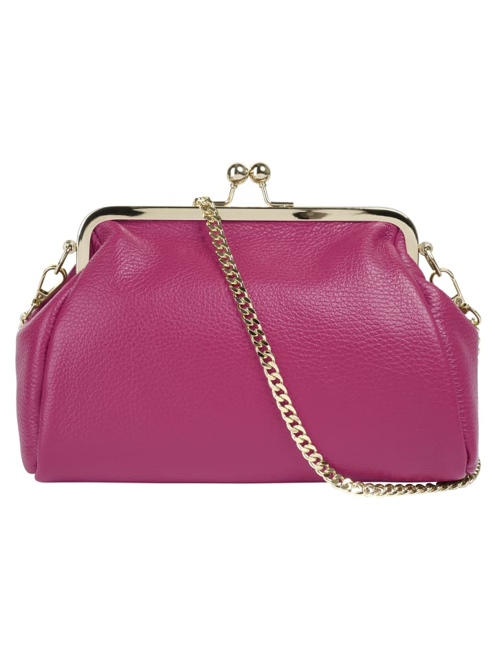 Abendtasche echt Leder in pink