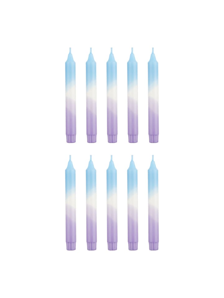 Butlers Stabkerze DIP-DYE 10er-Set in Flieder
