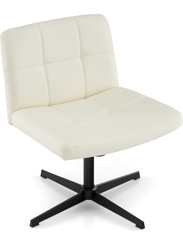 Bürostuhl höhenverstellbar drehbar in Beige