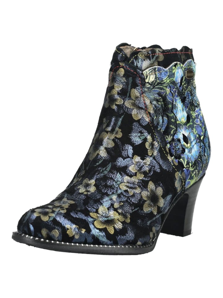 Stiefelette Schwarz/Blau