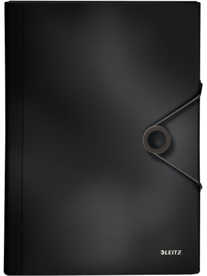Fächermappe Solid A4 PP mit 6 Fächern schwarz