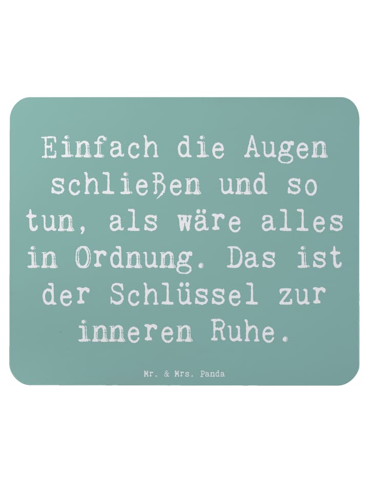 Mouse Pad Spruch Innere Ruhe mit Spruch in Meeresbrise