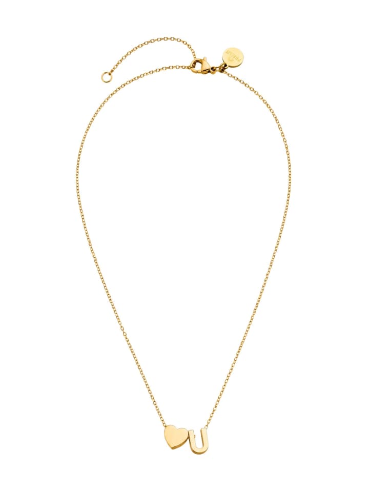 Kette Letter Heart U Gold