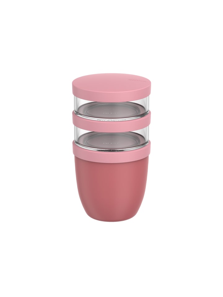 Lunchpot Ellipse in Vivid Mauve 500 ml + 2x 200 ml