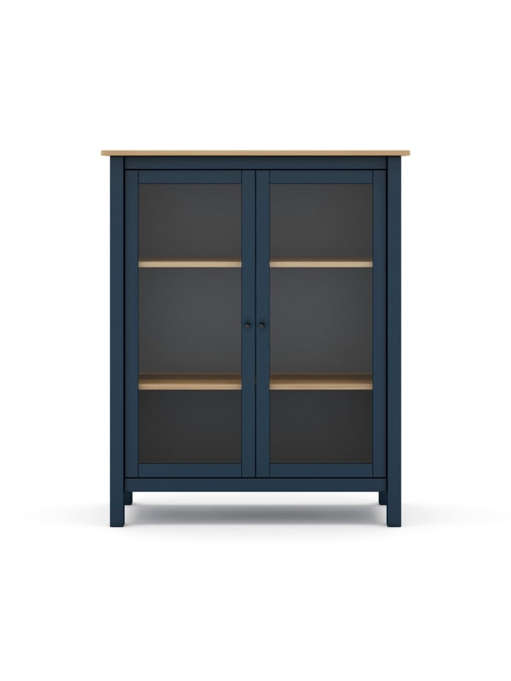 Vitrine MISTI in Blau - (W)90 x (H)110 x (L)40 cm