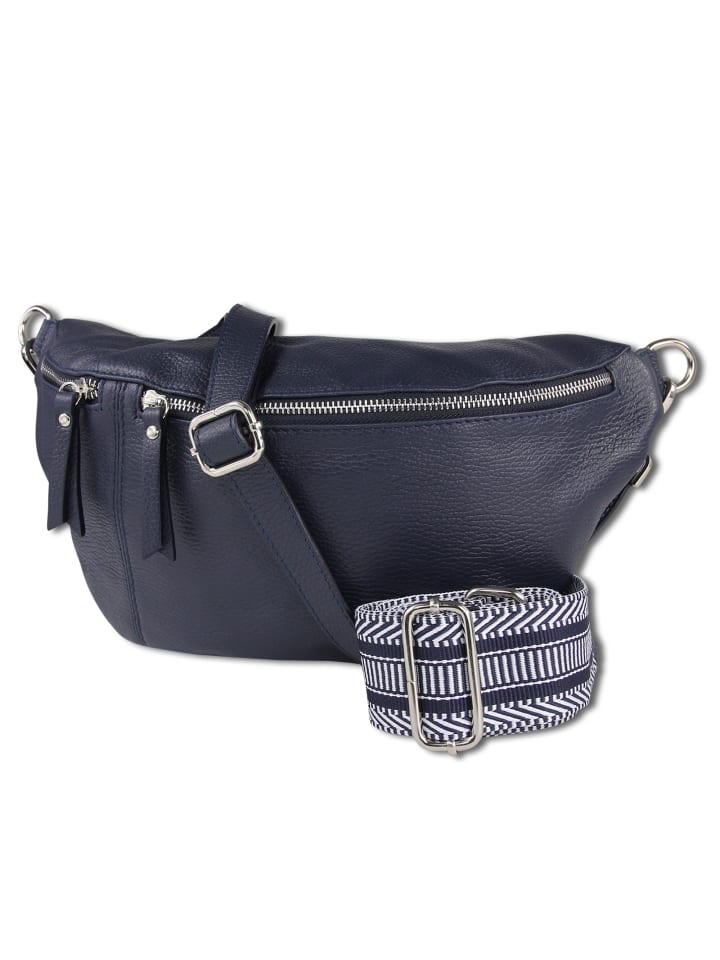 Toscanto Gürteltasche Leder dunkelblau ca. 37cm