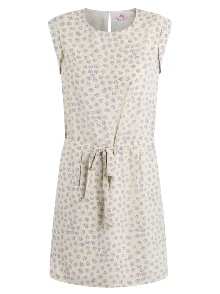 Damen Kleid Mit Blütenprint in Hellgelb