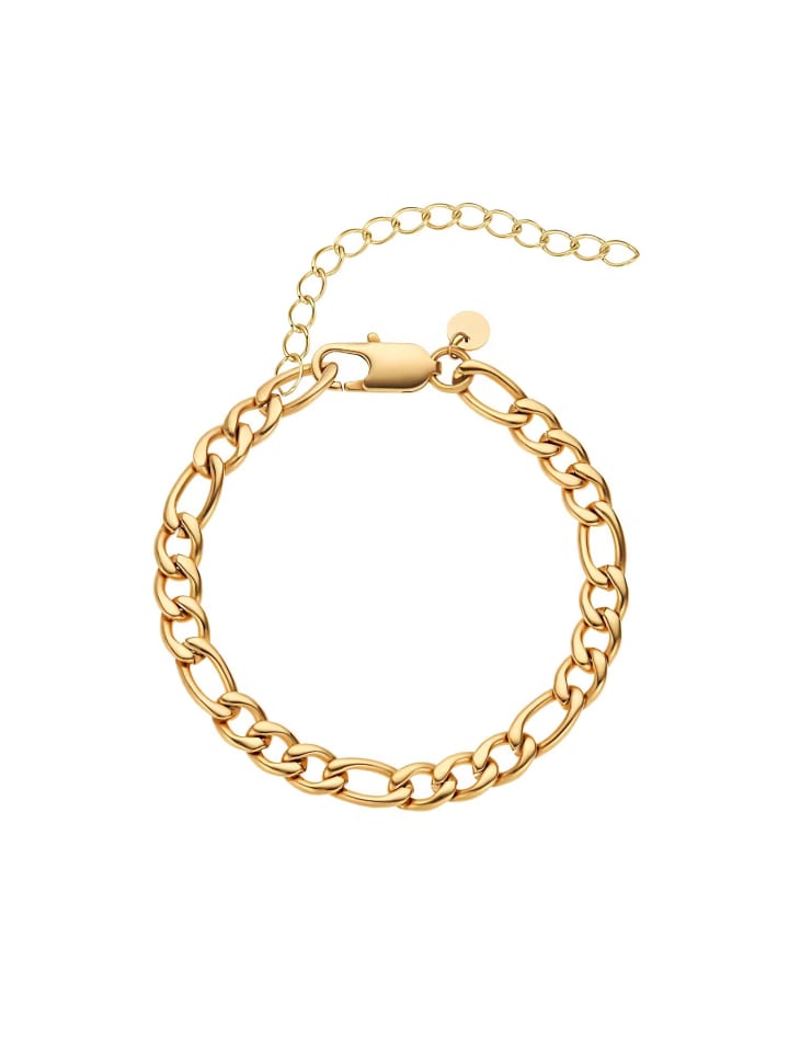 Edelstahl vergoldet Armband 19cm