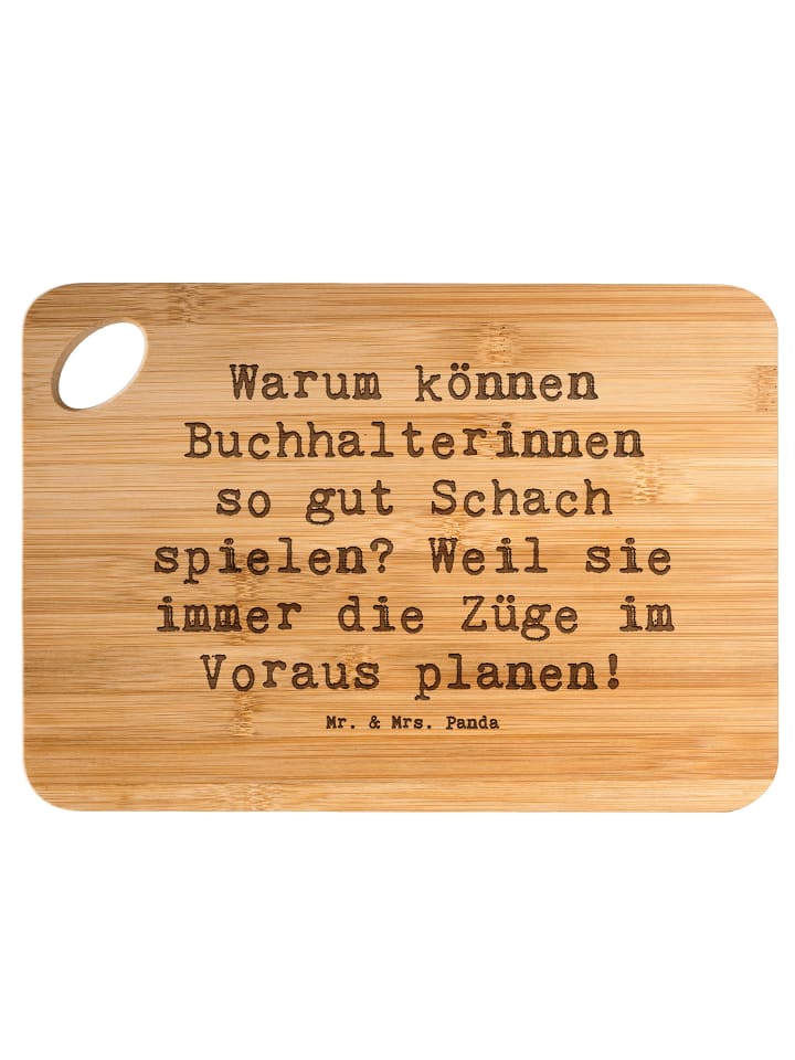 Schneidebrett Spruch Buchhalterin Schachmeister... in Braun