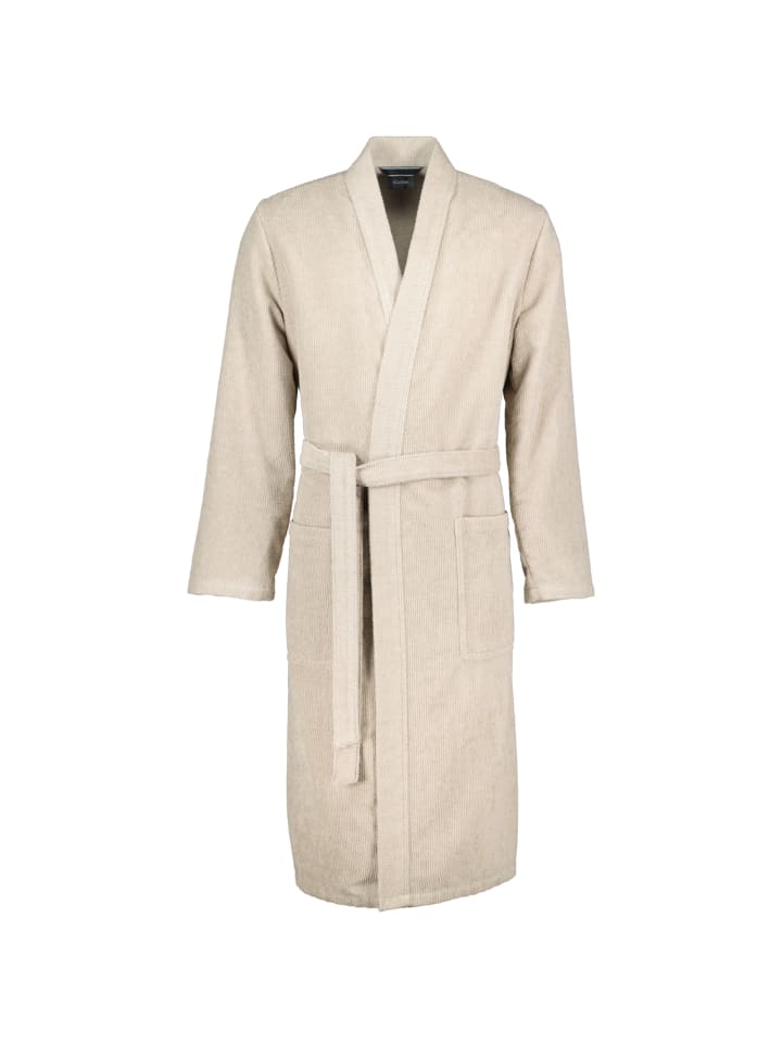 Cawö Bademäntel Herren Kimono Struktur 5509 sand - 339 in sand - 339
